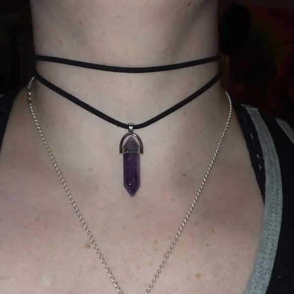 Double choker -Rose quartz - Picture 3 of 3